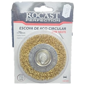 ESCOVA ACO CIRCULAR C/HASTE 075 X 10 MM