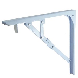 SUPORTE DOBRAVEL REFORCADO 40 CM BRANCO 140 KG (PAR) (555)