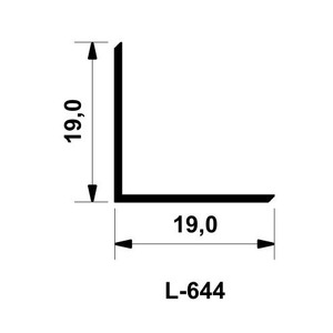 CANTONEIRA ALUM. L644 3/4" 3 MT BRANCA